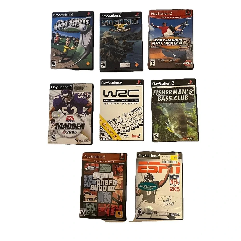 PlayStation 2 Assorted Game Bundle Call of Duty 2, SOCOM, 8 Games in Total